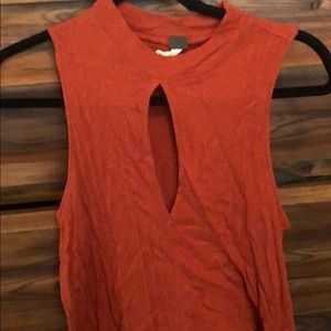 Free people key hole tank top